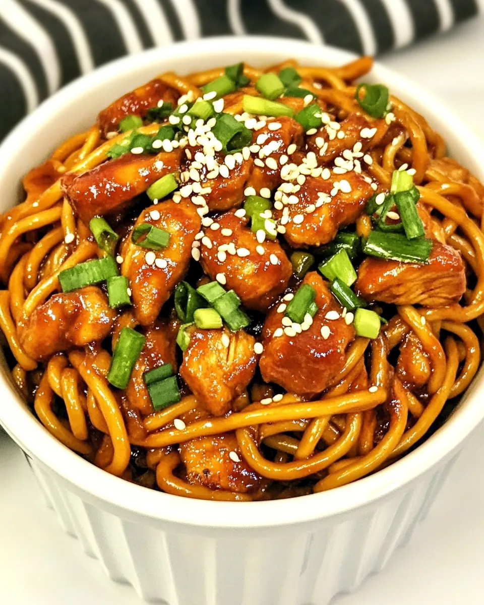 Spicy Sriracha Chicken Noodles