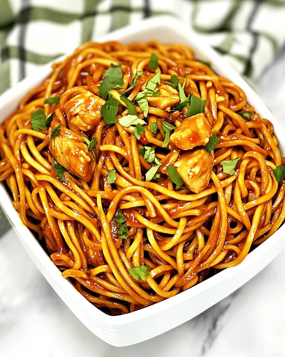 Spicy Sriracha Chicken Noodles