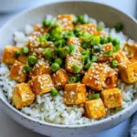 Spicy Sriracha Tofu Rice Bowls