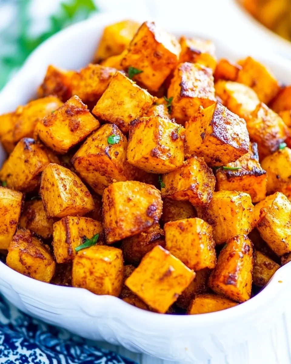 Spicy Sweet Roasted Sweet Potatoes