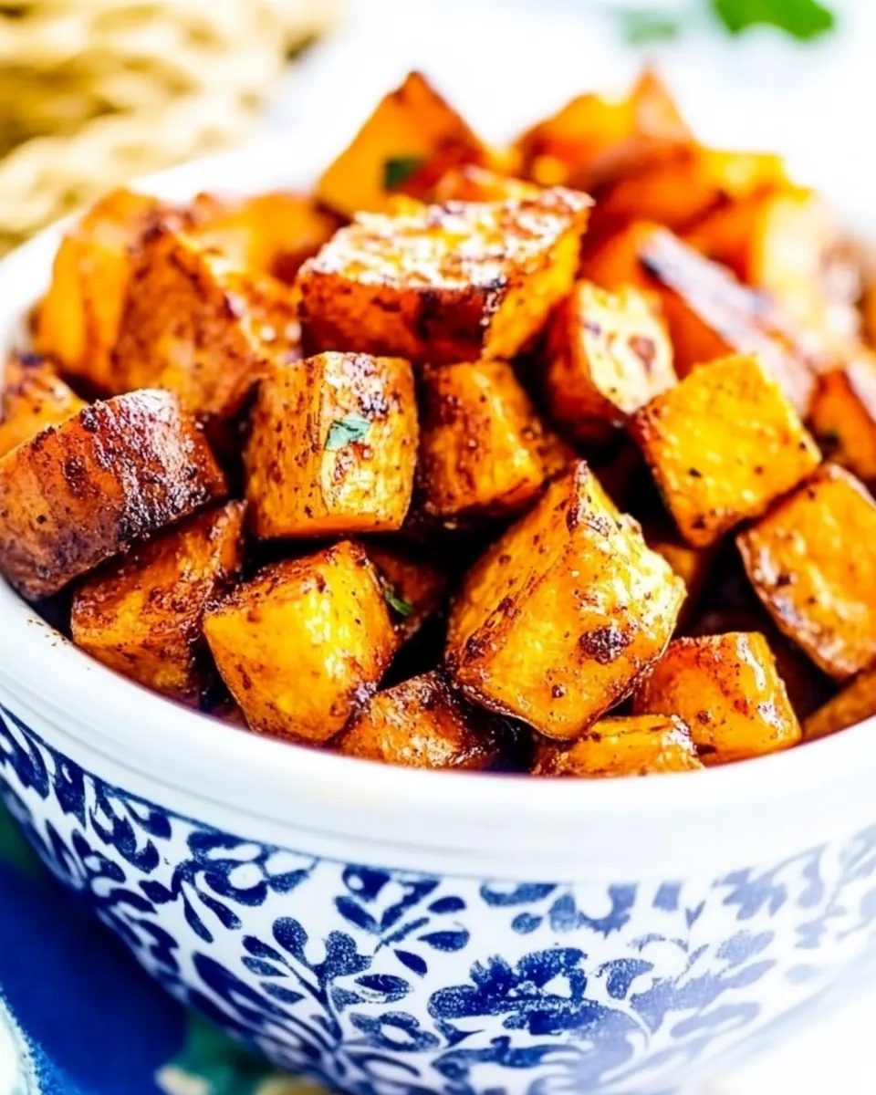 Spicy Sweet Roasted Sweet Potatoes