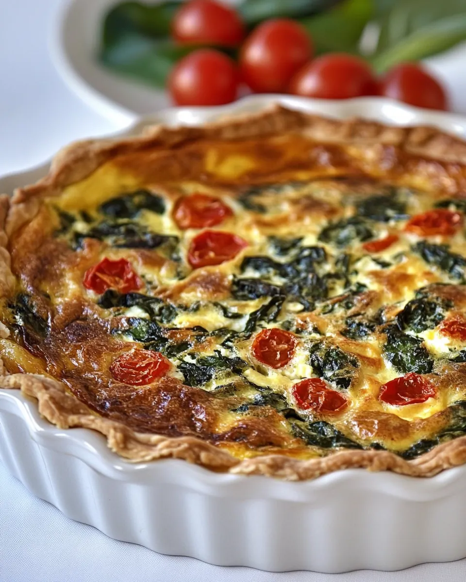 Spinach Feta Quiche