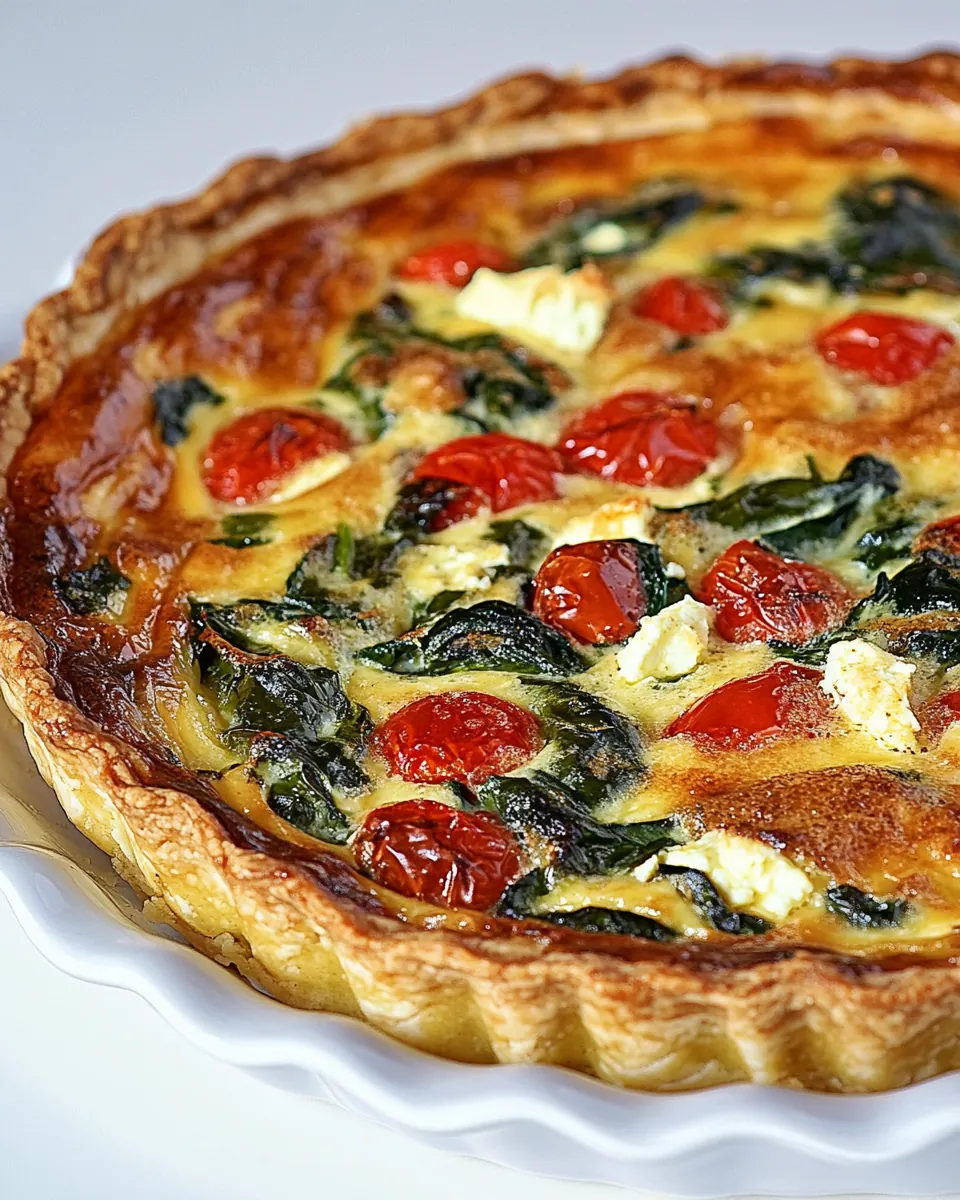 Spinach Feta Quiche