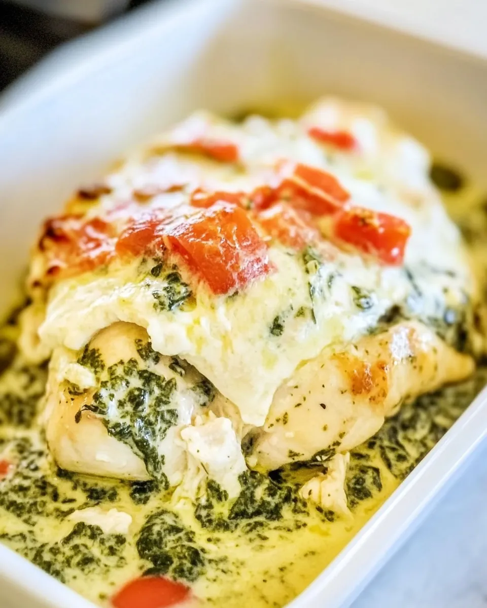 Spinach Pesto Baked Chicken