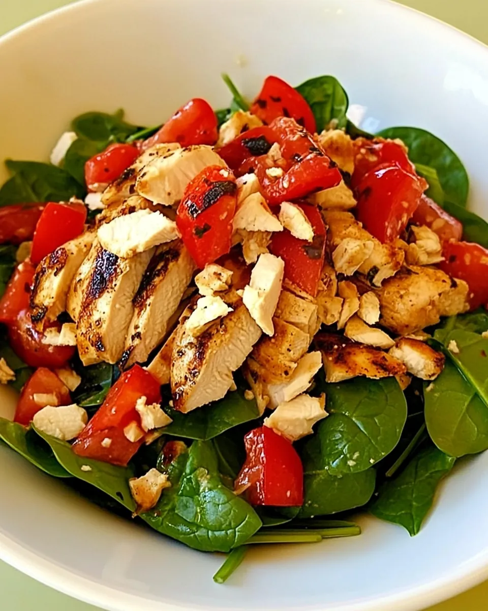 Spinach Salad with Chicken