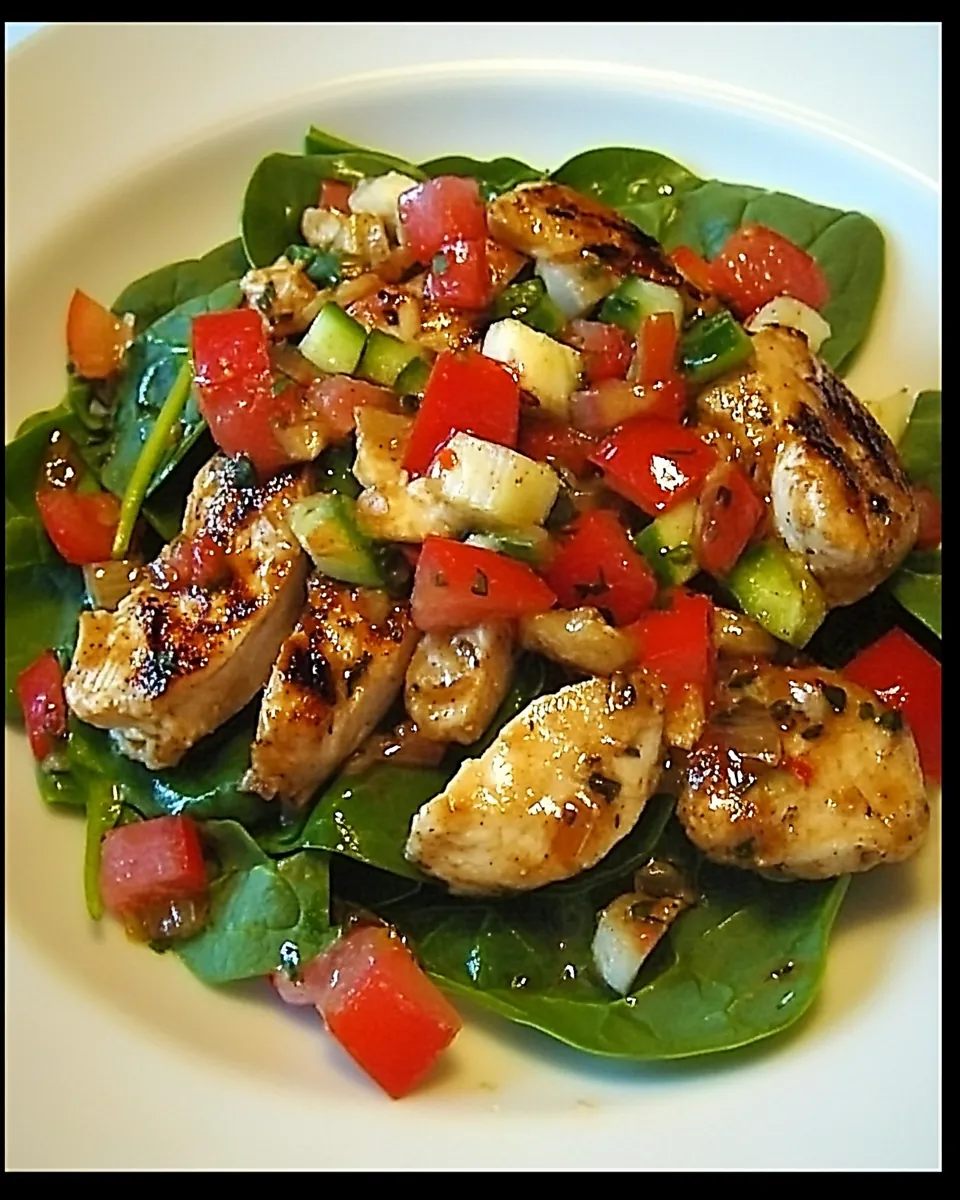 Spinach Salad with Chicken