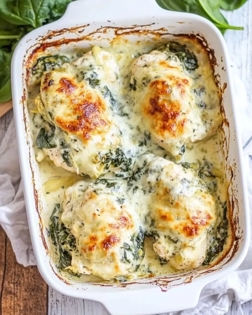 Spinach and Artichoke Chicken Bake