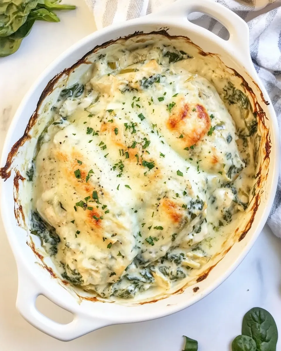 Spinach and Artichoke Chicken Bake