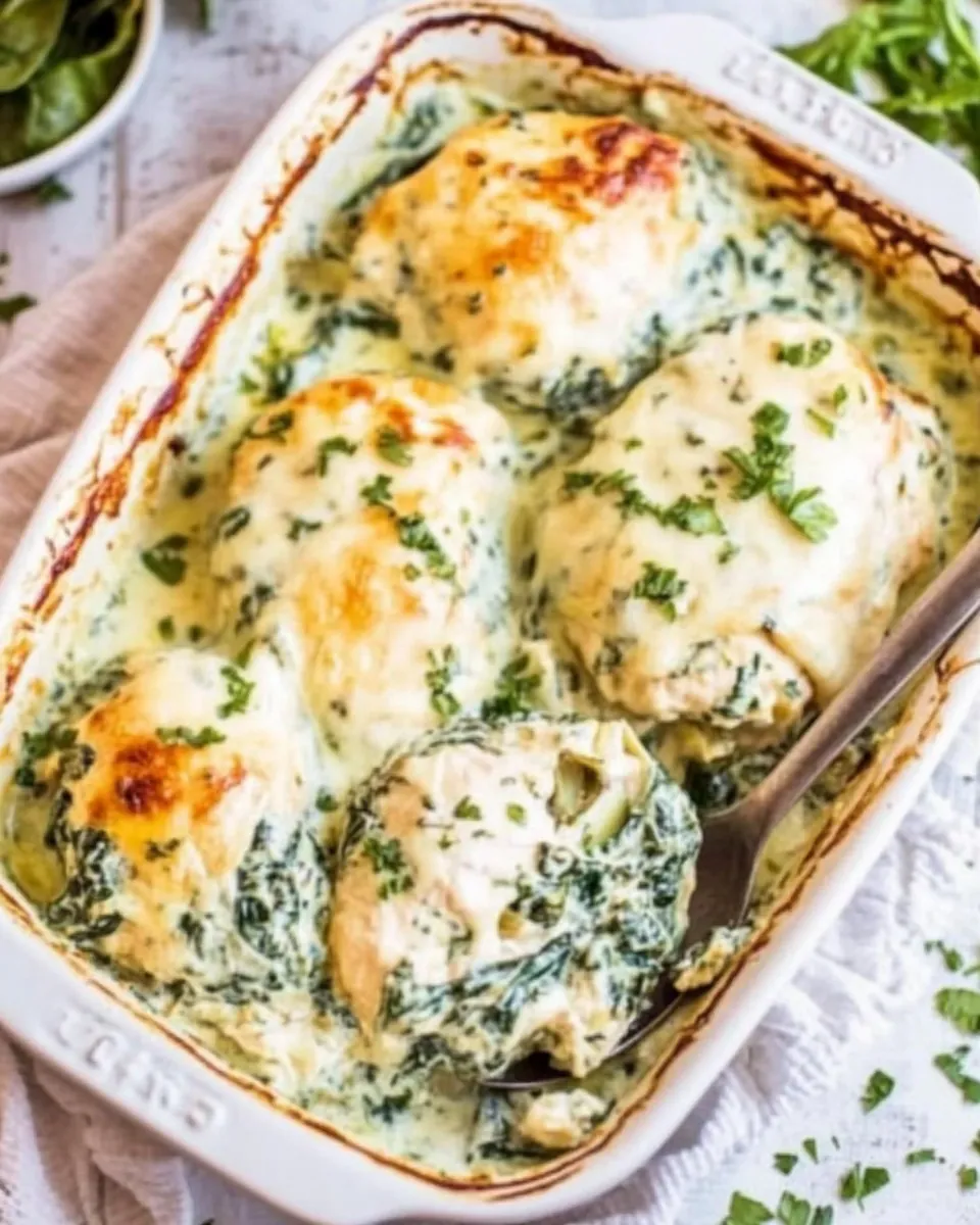 Spinach and Artichoke Chicken Bake