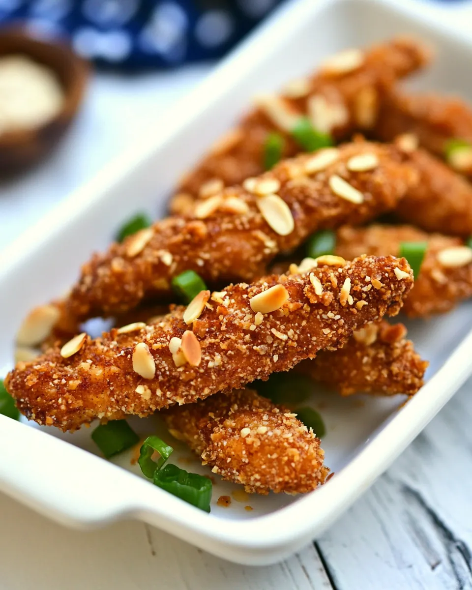 Sriracha Almond Crusted Chicken Strips