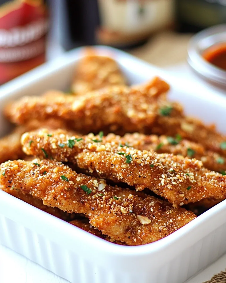 Sriracha Almond Crusted Chicken Strips