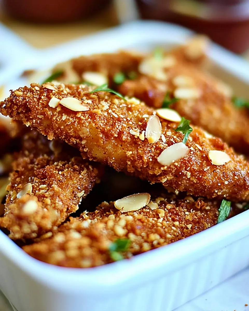 Sriracha Almond Crusted Chicken Strips