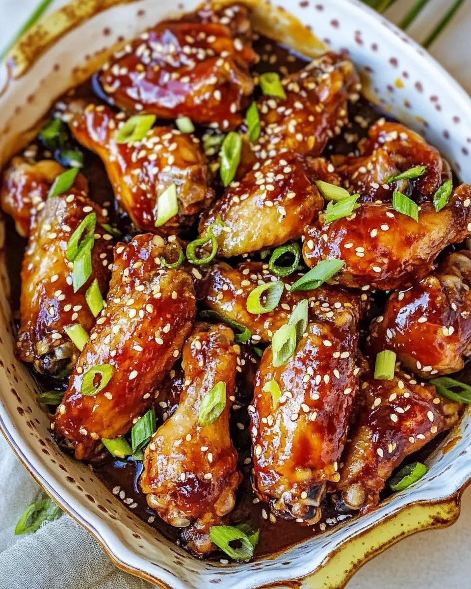 Sticky Sesame Chicken Wings