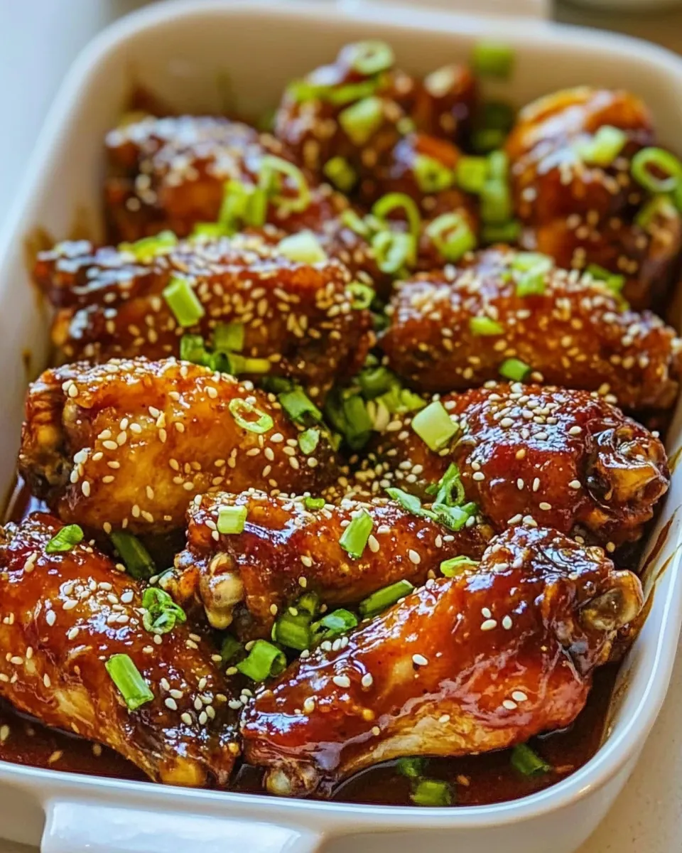 Sticky Sesame Chicken Wings