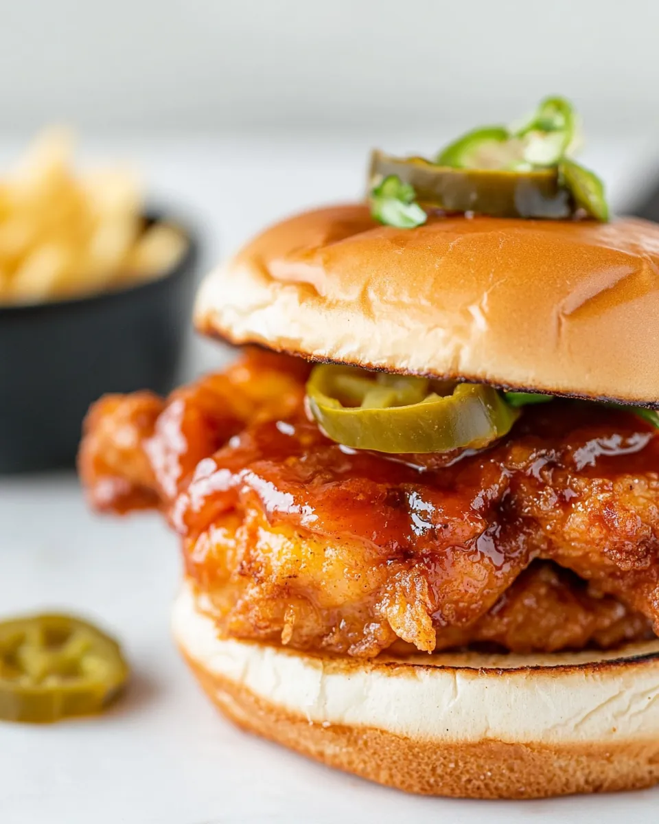 Sticky Sweet Chili Fried Chicken Sandwiches