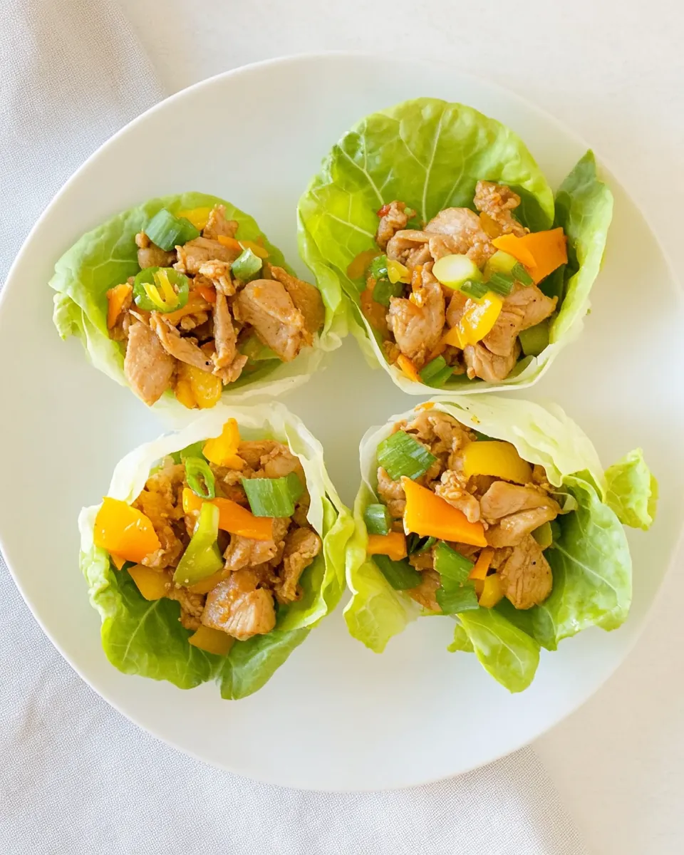 Stir Fried Chicken in Lettuce Cups