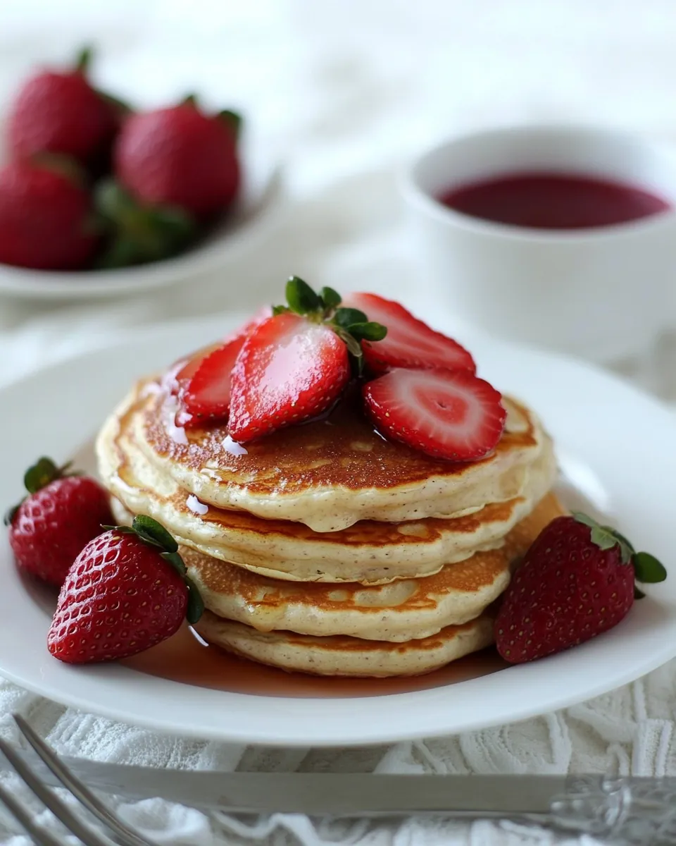 Strawberry Almond Flour Pancakes