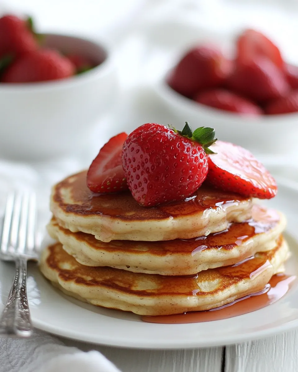 Strawberry Almond Flour Pancakes