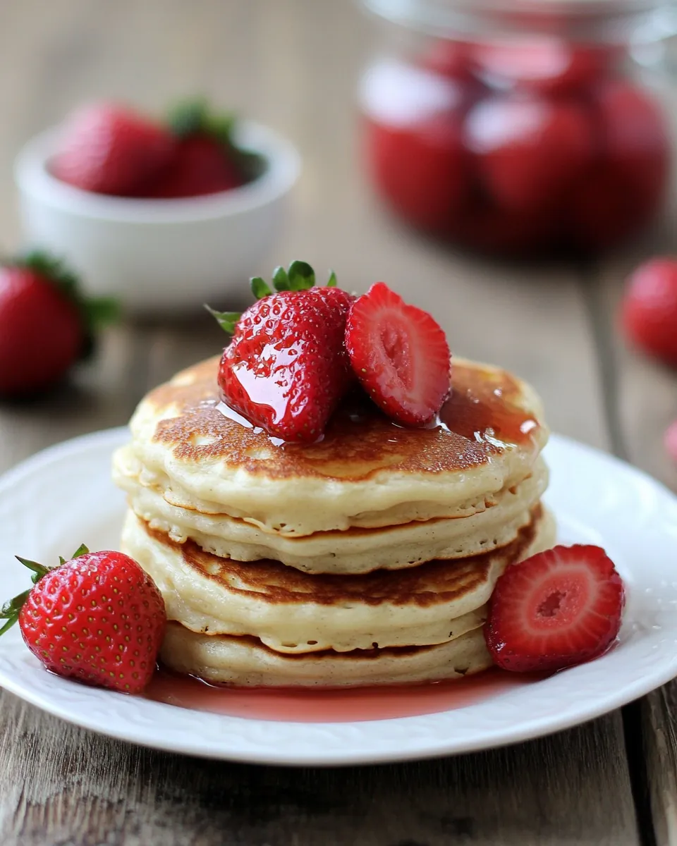 Strawberry Almond Flour Pancakes