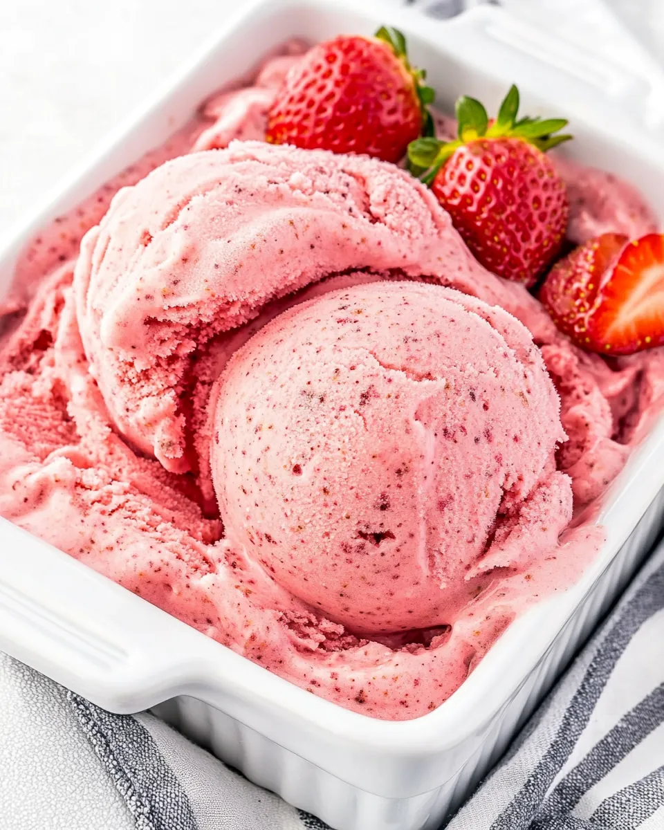 Strawberry Banana Frozen Yogurt