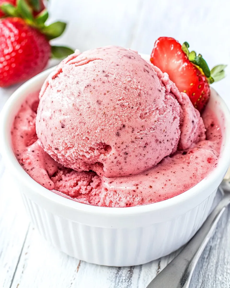Strawberry Banana Frozen Yogurt