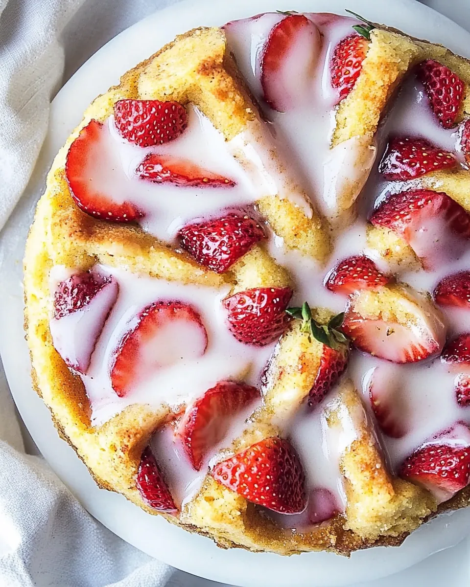 Strawberry Cornmeal Cake