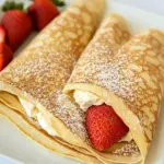 Strawberry Cream Cheese Stuffed Crepes