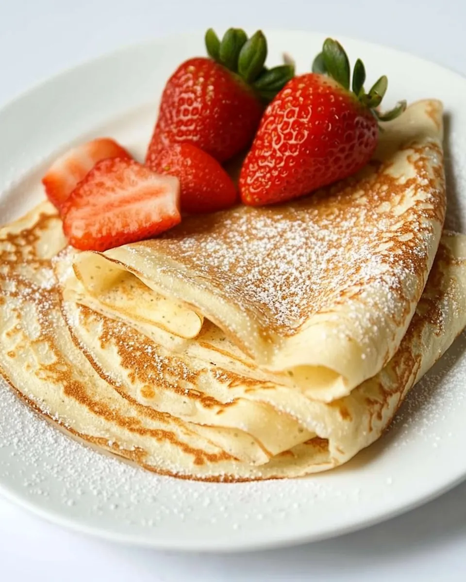 Strawberry Cream Cheese Stuffed Crepes