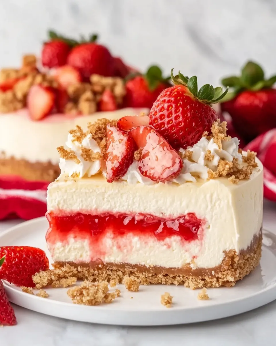 Strawberry Crunch Cheesecake