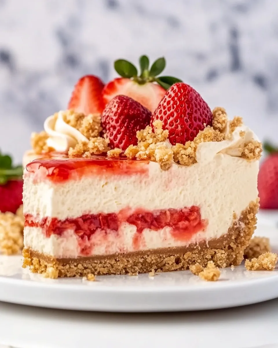 Strawberry Crunch Cheesecake