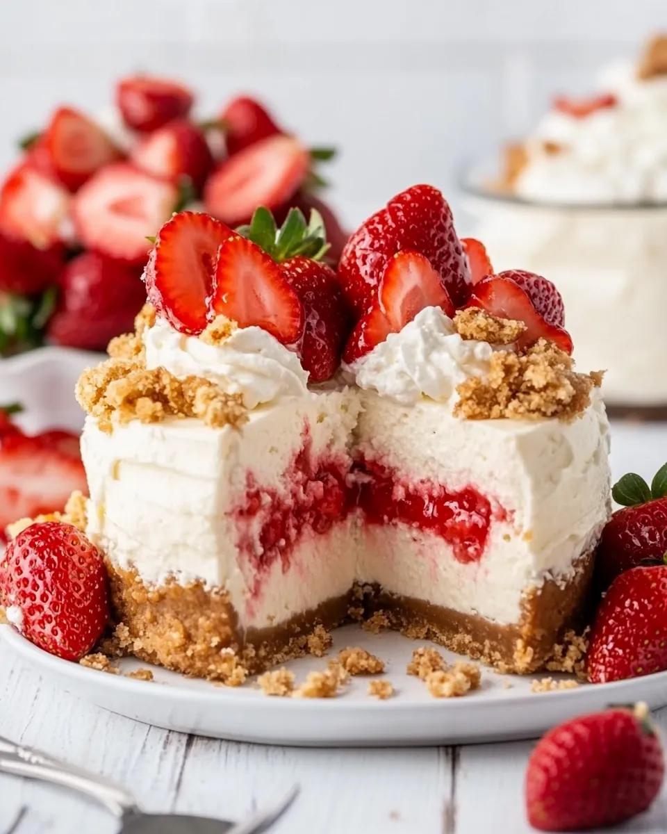 Strawberry Crunch Cheesecake