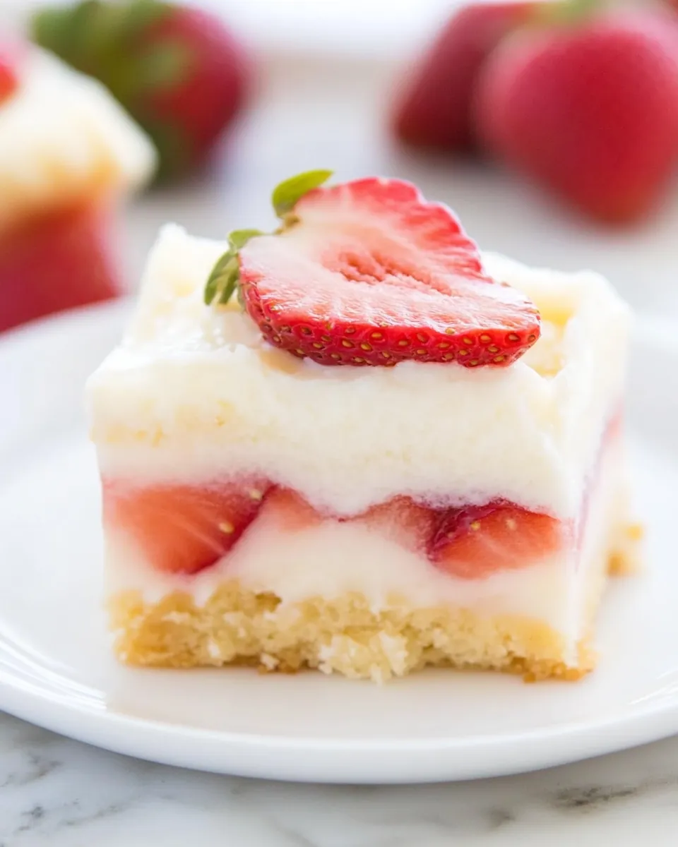 Strawberry Custard Bars