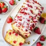 Strawberry Loaf with Buttermilk Glaze
