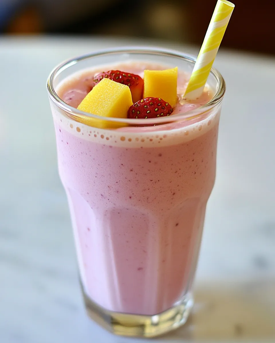 Strawberry Mango Protein Shake