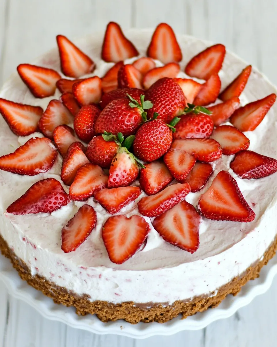 Strawberry No Bake Cheesecake