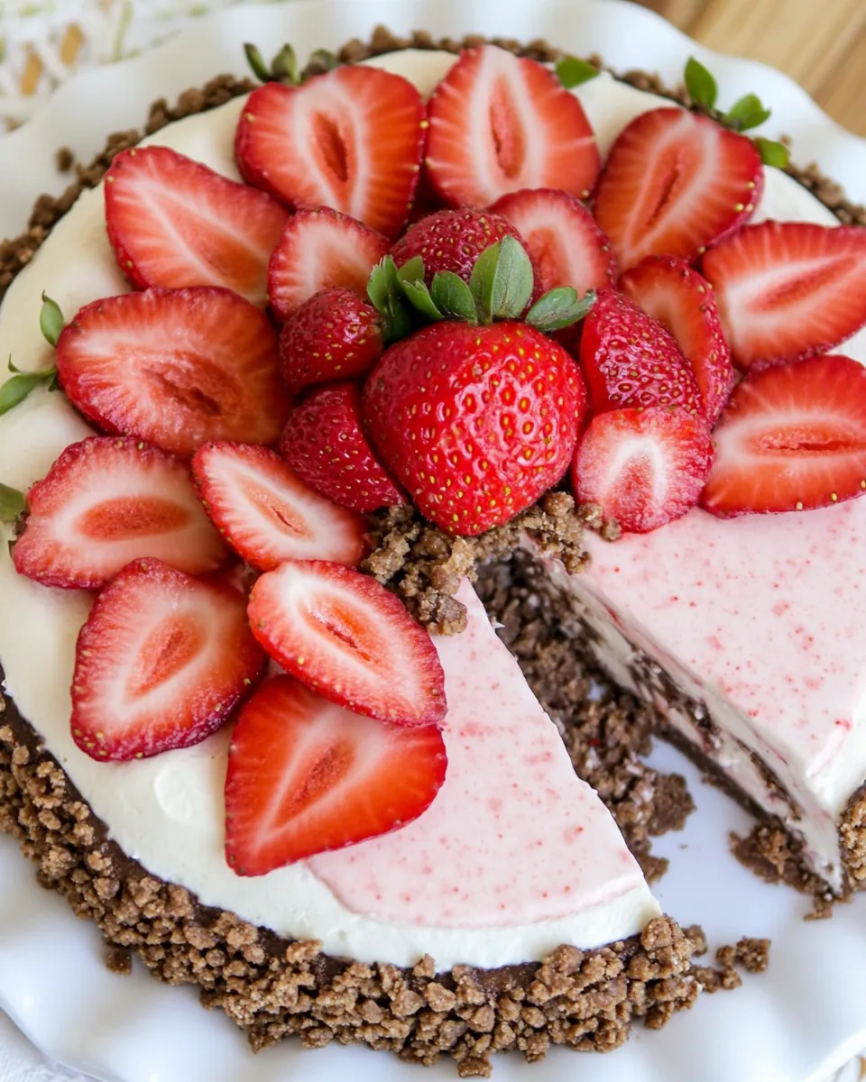 Strawberry No Bake Cheesecake