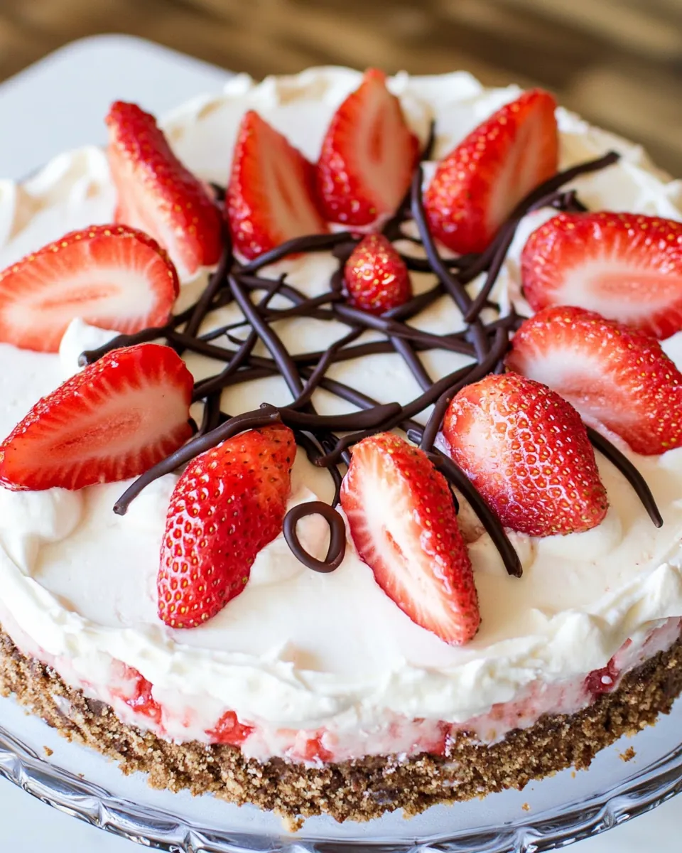 Strawberry No Bake Cheesecake