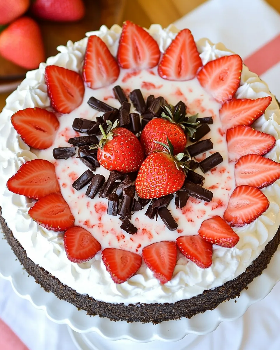 Strawberry No Bake Cheesecake