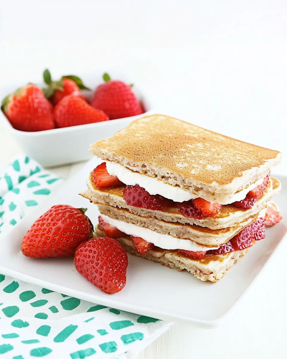Strawberry Pancake Sandwiches