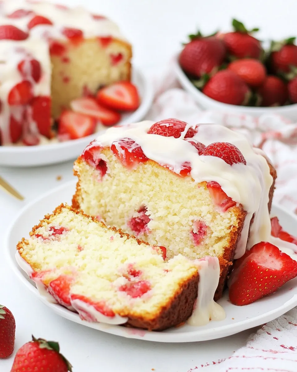 Strawberry Pound Cake