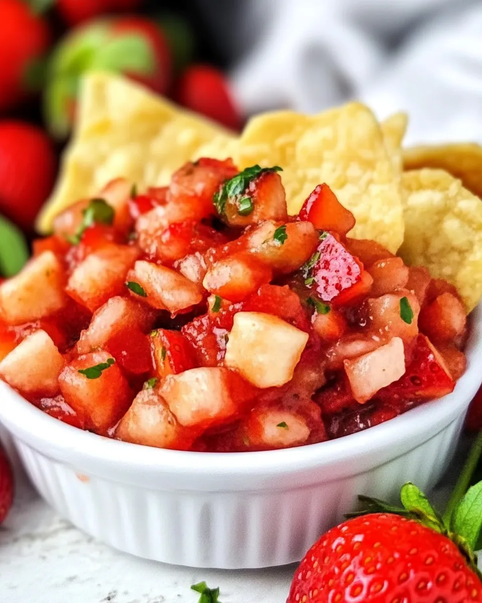 Strawberry Salsa with Pie Crust Chips