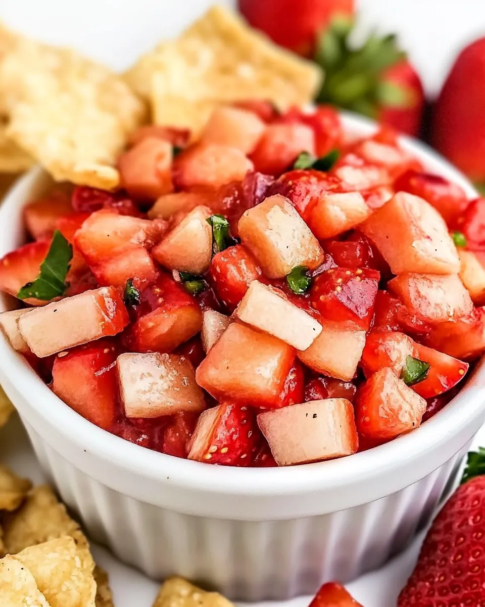 Strawberry Salsa with Pie Crust Chips