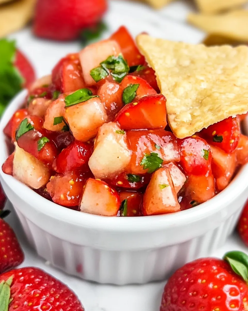 Strawberry Salsa with Pie Crust Chips
