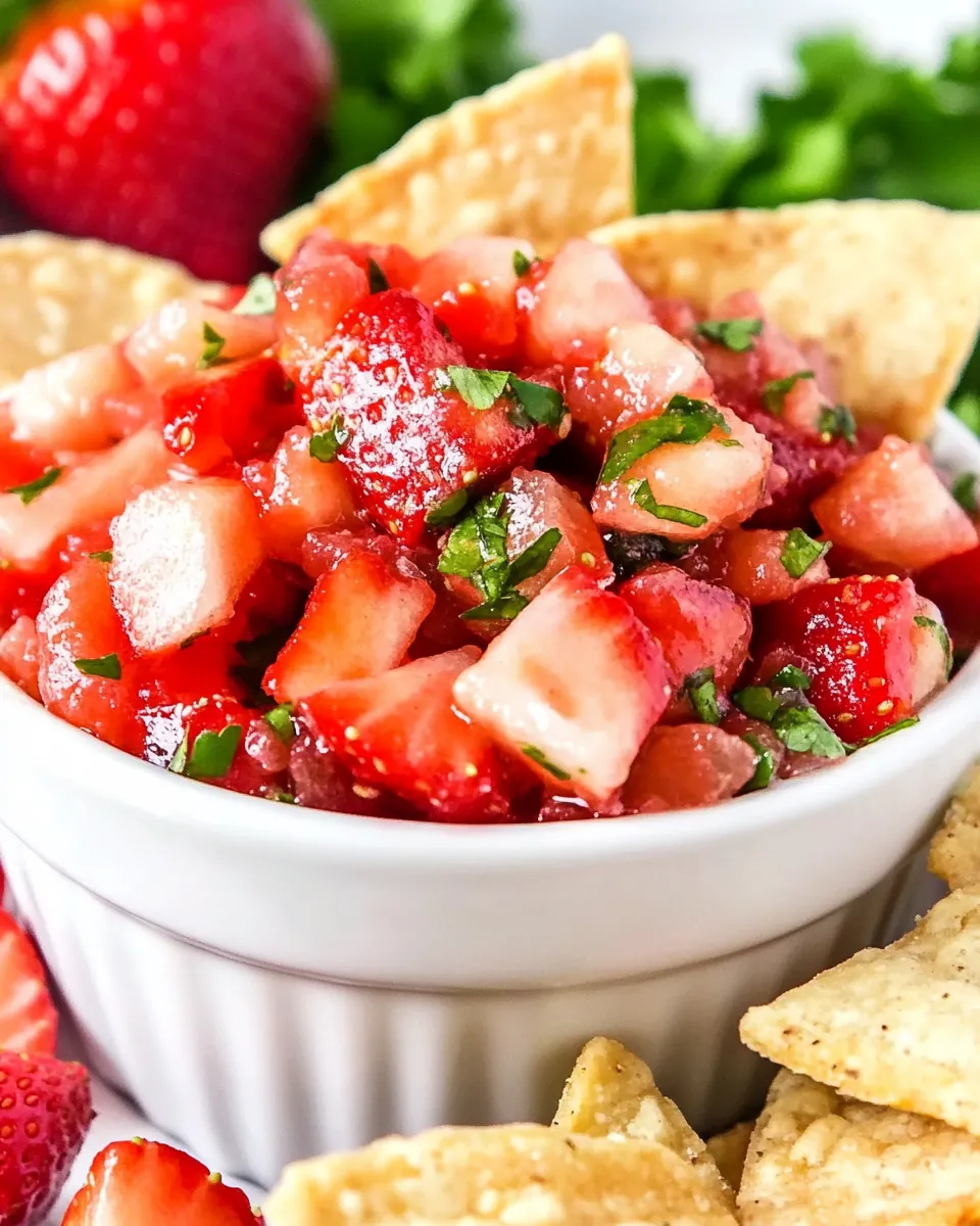 Strawberry Salsa with Pie Crust Chips