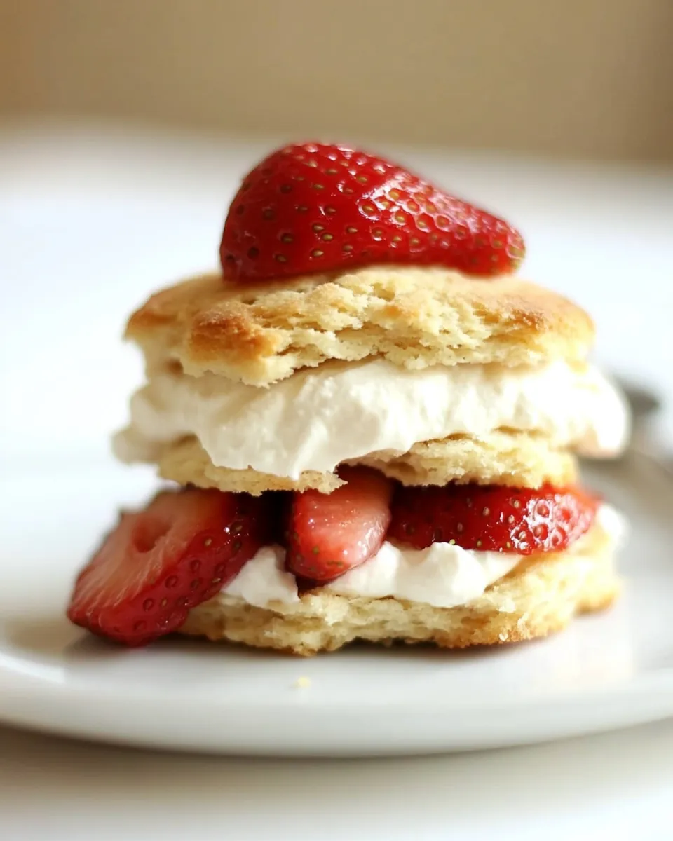 Strawberry Shortcake with Cream Biscuits