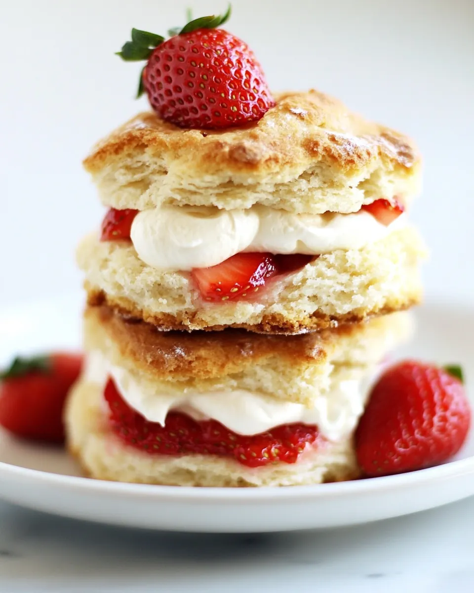 Strawberry Shortcake with Cream Biscuits