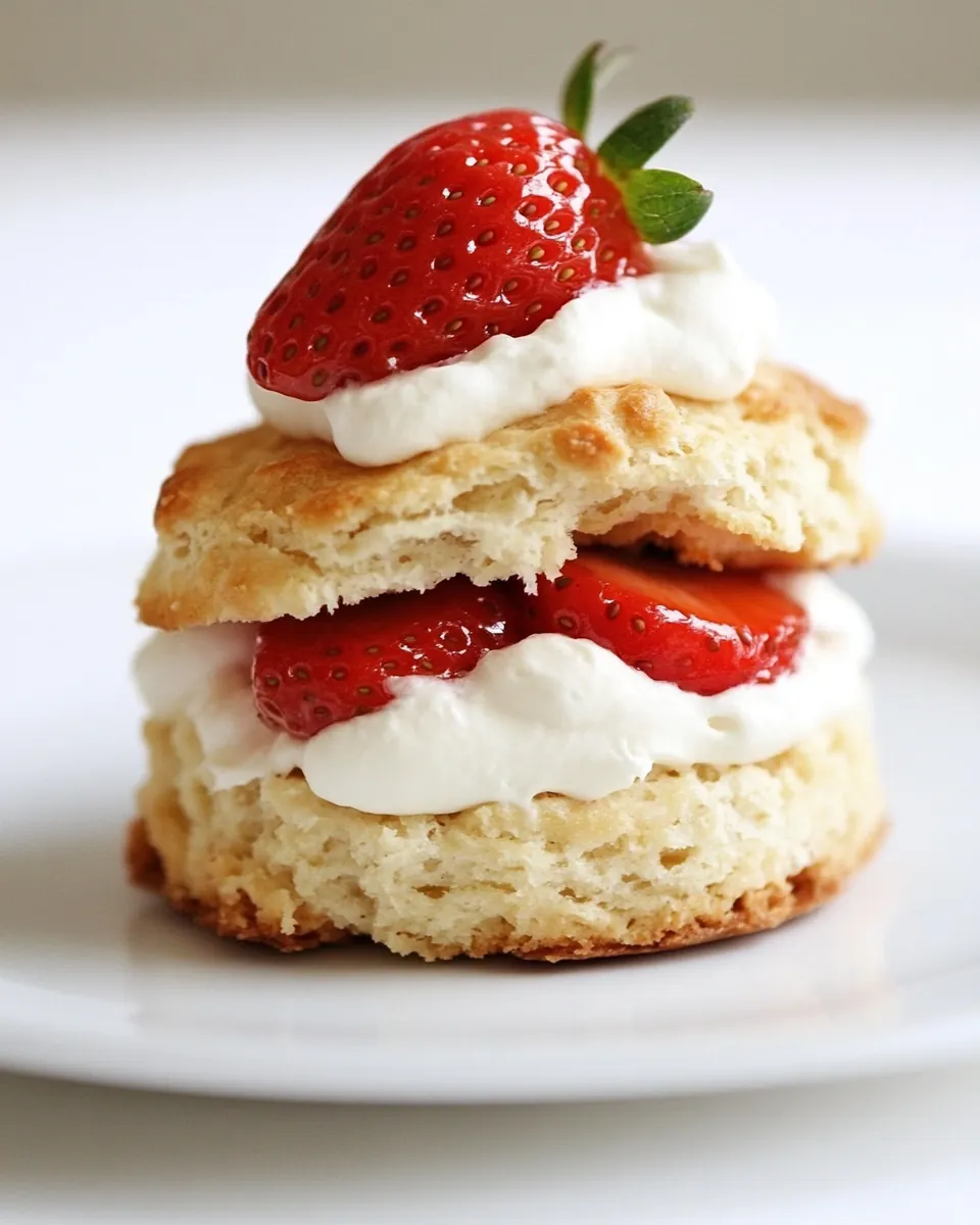 Strawberry Shortcake with Cream Biscuits