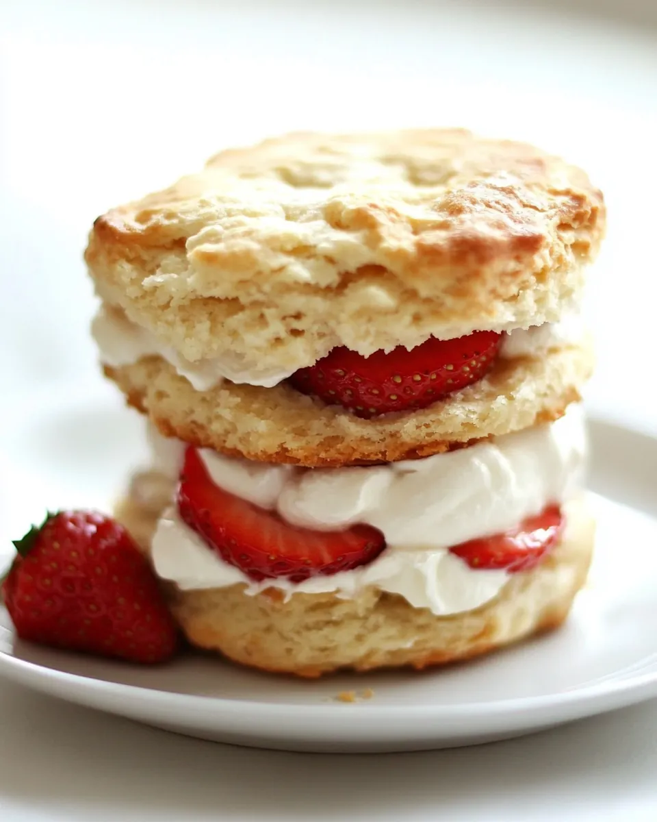 Strawberry Shortcake with Cream Biscuits