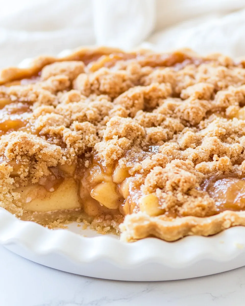 Sugar Cookie Apple Crumble Cheesecake Pie