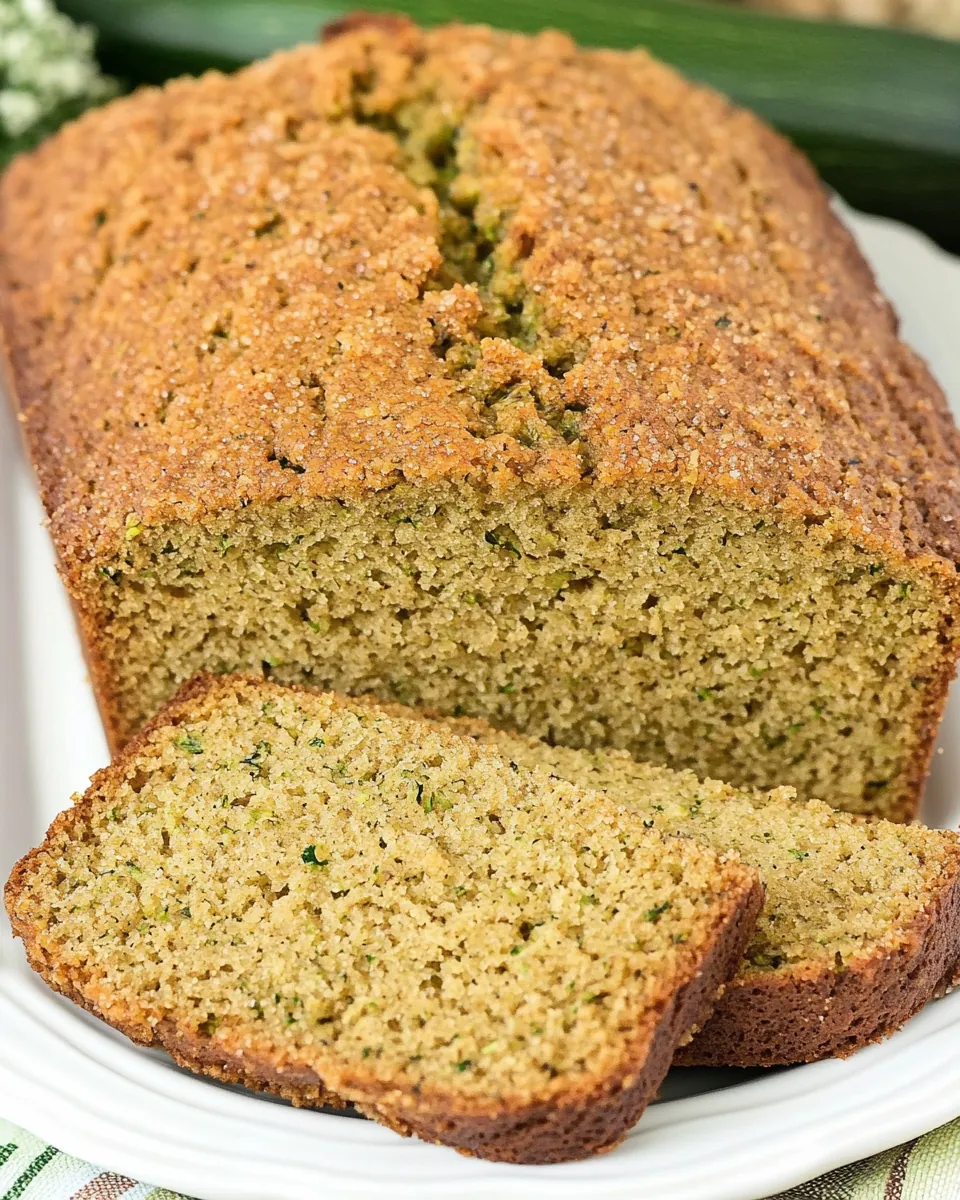 Sugar Crusted Zucchini Bread